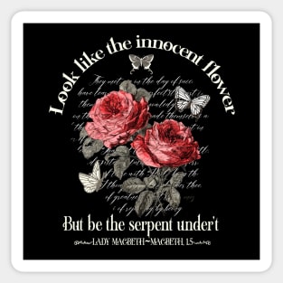 Dark coquette - Shakespeare's Lady Macbeth quote Sticker